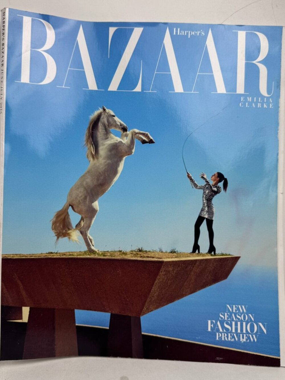 Harper's Bazaar June July 2015 Emilia Clarke Cover Fashion Preview ISSN 00177873